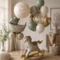 Preview: Personalisierter Bubble - Zur Geburt - Ballon in Ballon - ca. 60cm